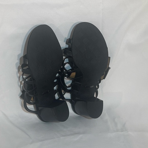 Vionic Sami Gladiator Cage Sandals Black Leather Size 7 EUC - Picture 8 of 9